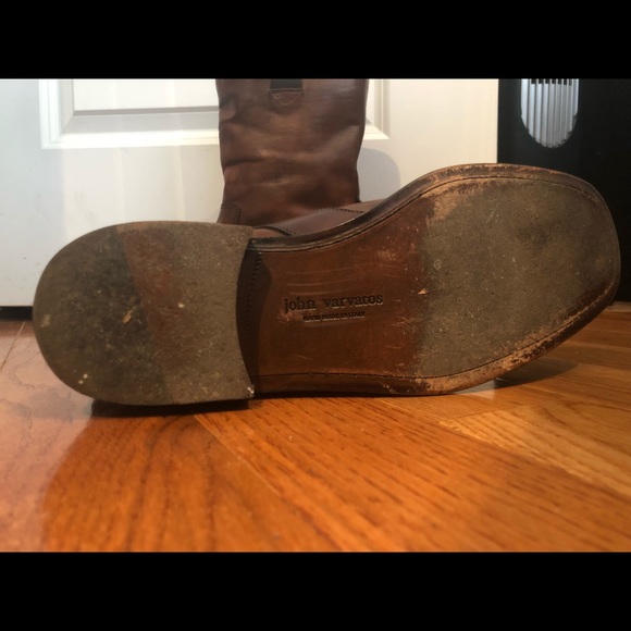 John Varvatos Brown Leather Harness Boots Size 11 - Picture 3 of 4